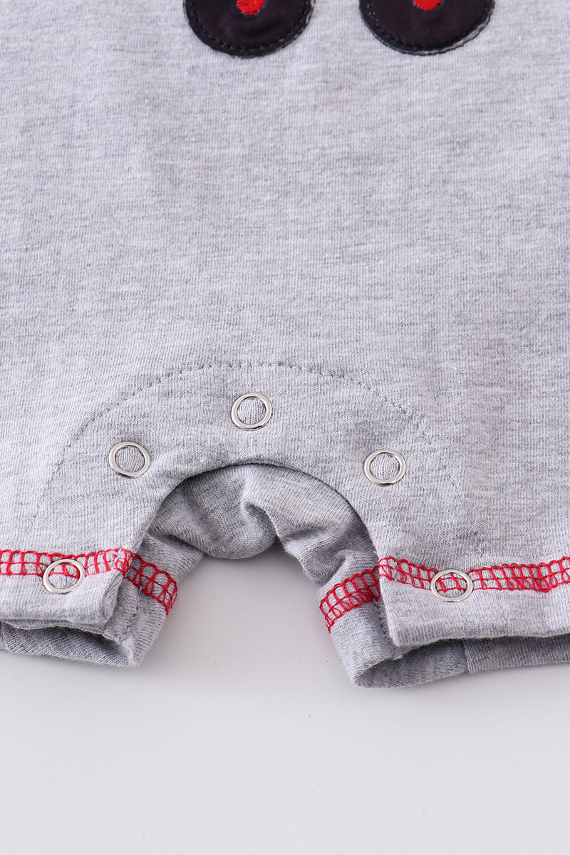 Grey Crab Applique Romper