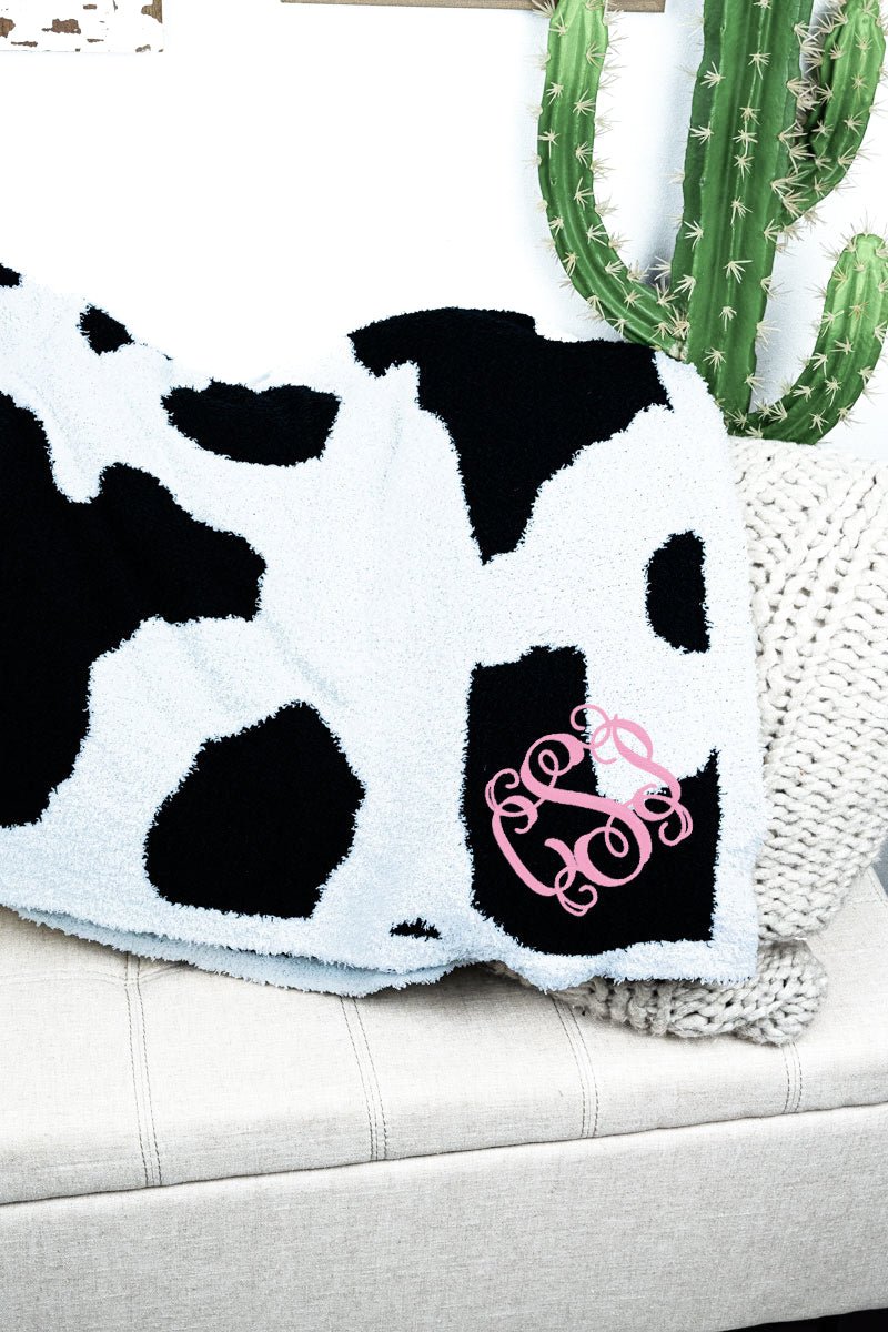 Cozy Cow Print Blanket