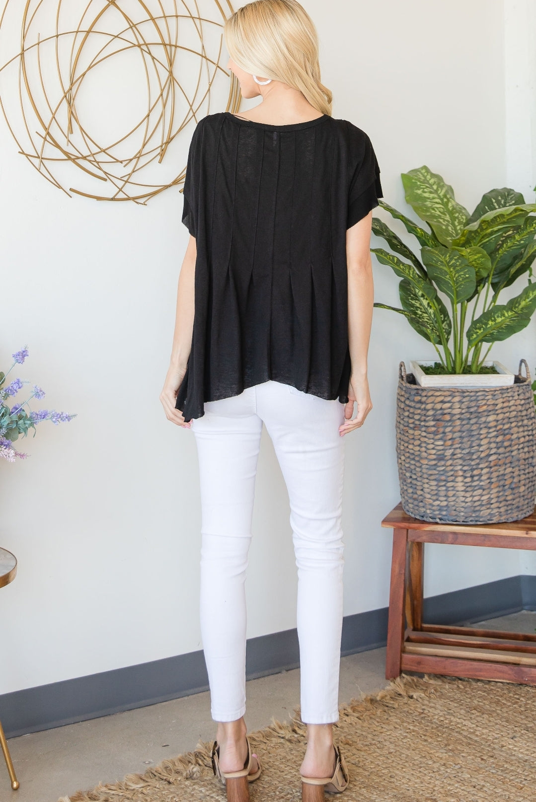 CY Fashion Women's Short Sleeve Tunic Top