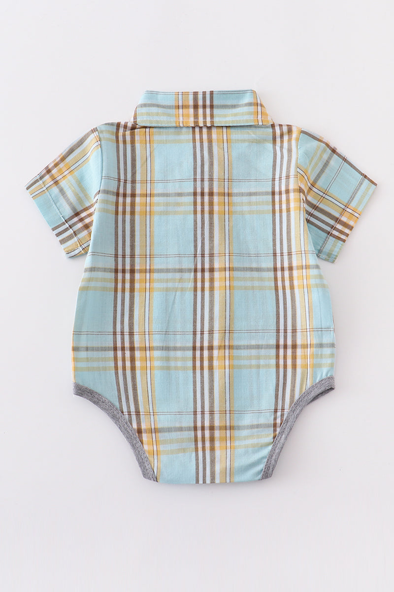 Abby & Evie Button Down Pocket Baby Romper