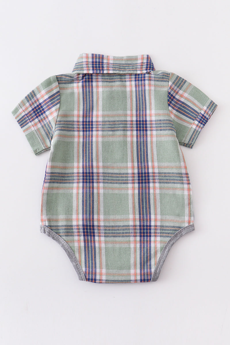 Abby & Evie Button Down Pocket Baby Romper