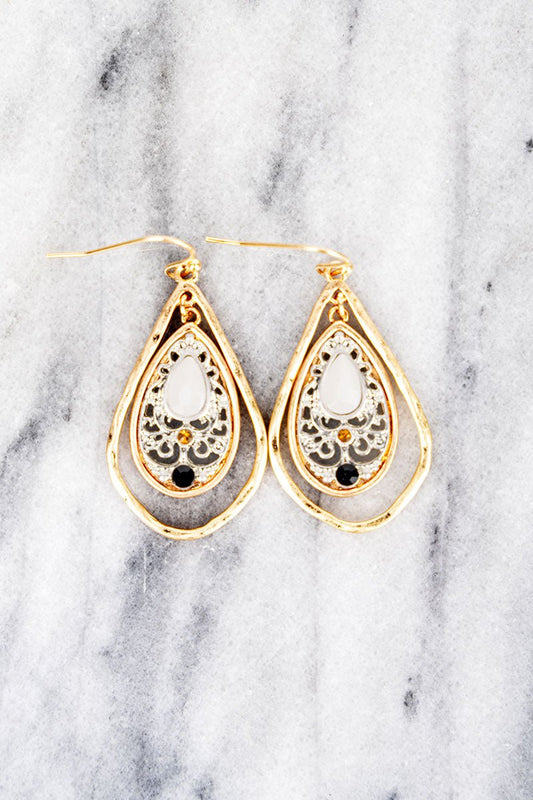 Ivory Filigree Earrings