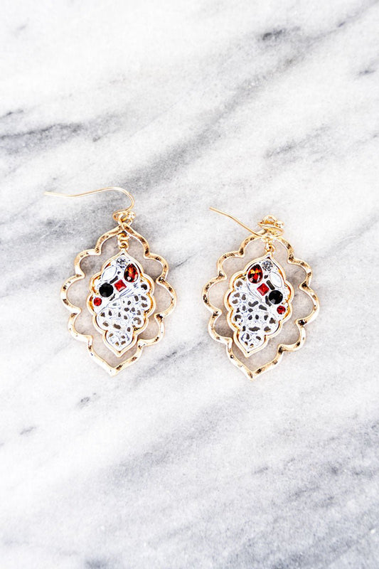 Multi Color Filigree Earrings